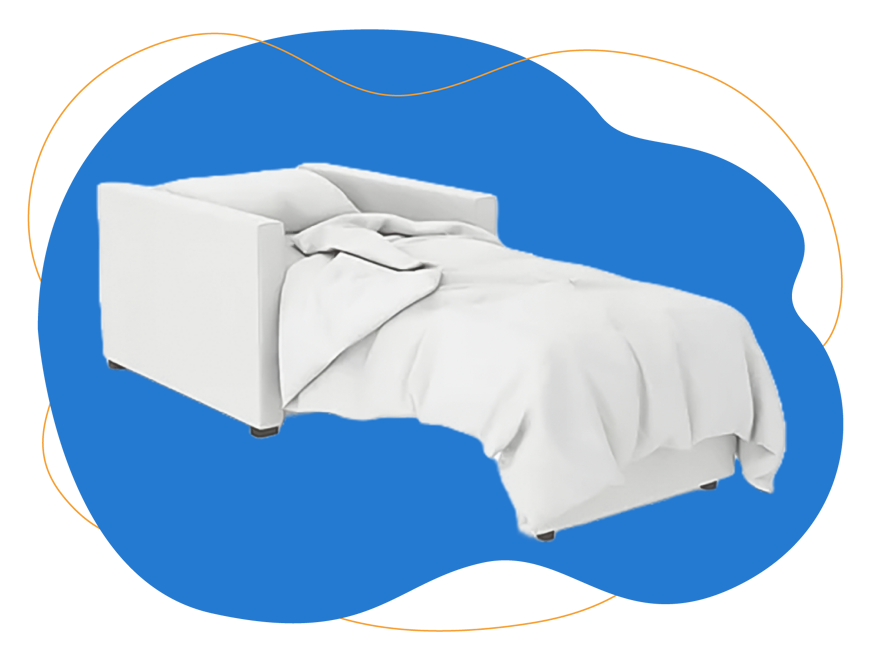 cocoon chair bed open